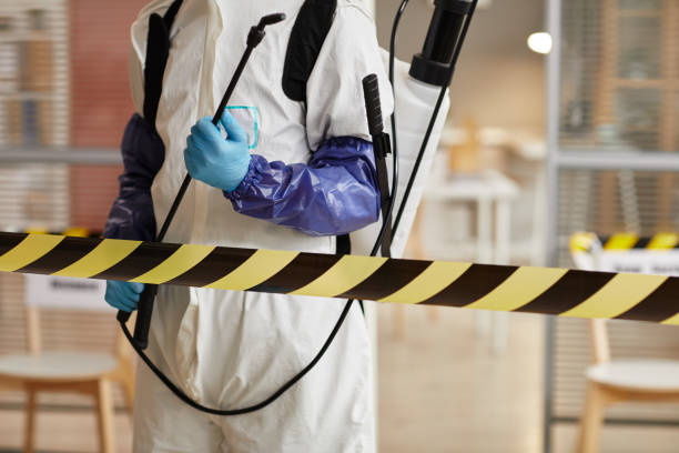 Professional Biohazard Cleanup technician working in Glencoe, FL